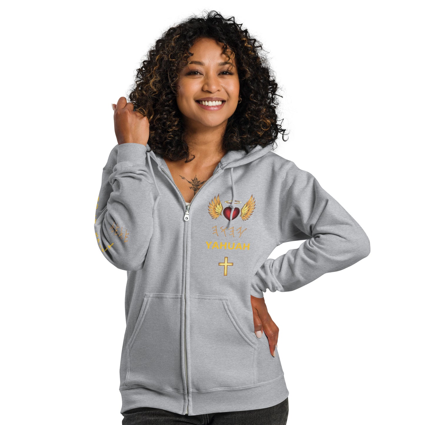 YAHUAH’s Temple J Unisex heavy blend zip hoodie