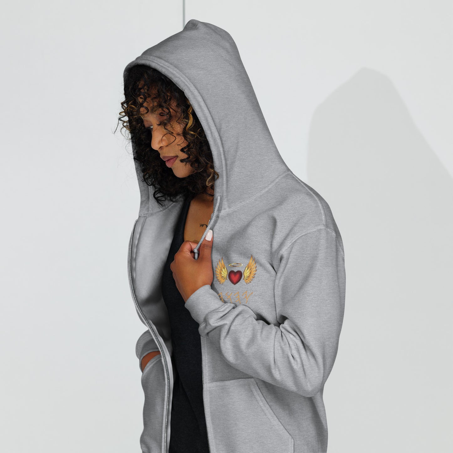 YAHUAH’s Temple J Unisex heavy blend zip hoodie