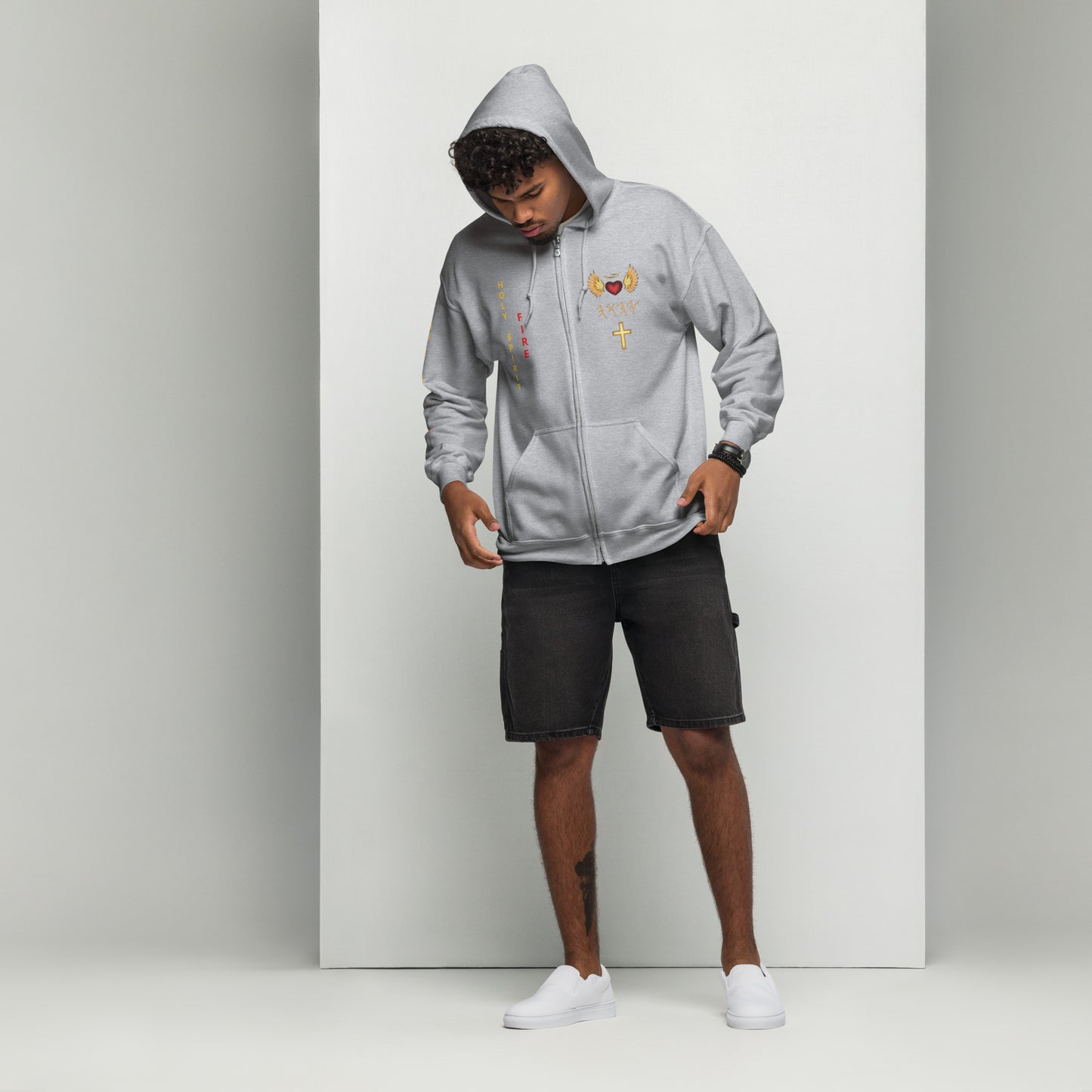 YAHUAH’s Temple J Unisex heavy blend zip hoodie