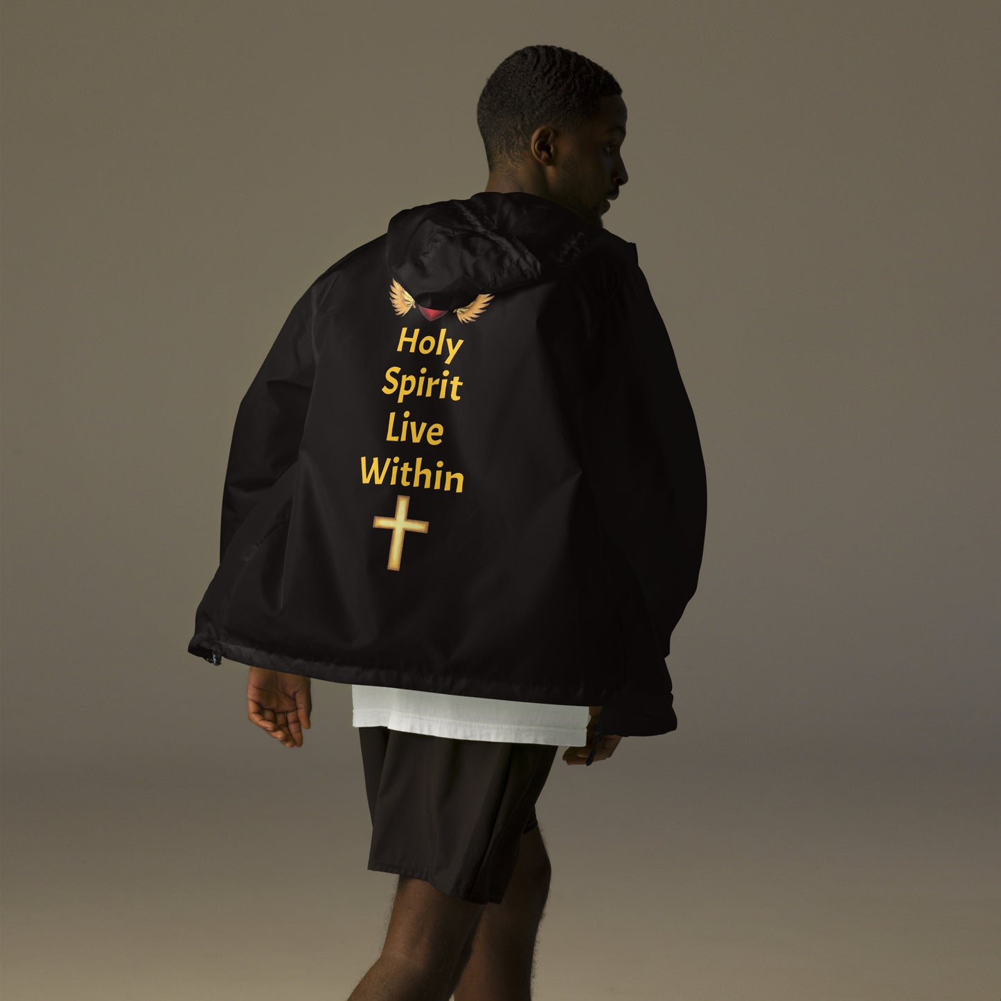 YAHUAH’s Temple J Unisex lightweight zip up windbreaker