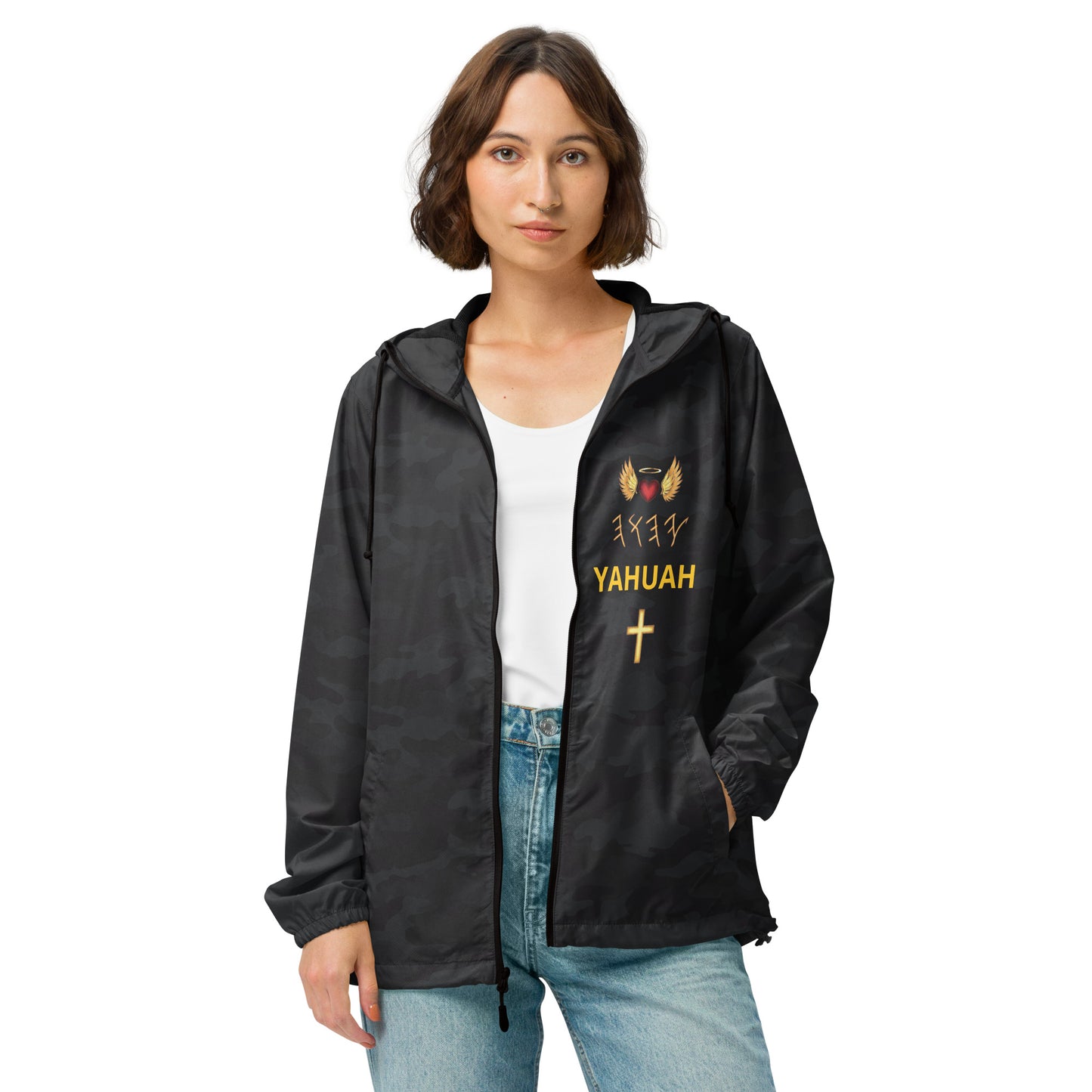 YAHUAH’s Temple J Unisex lightweight zip up windbreaker