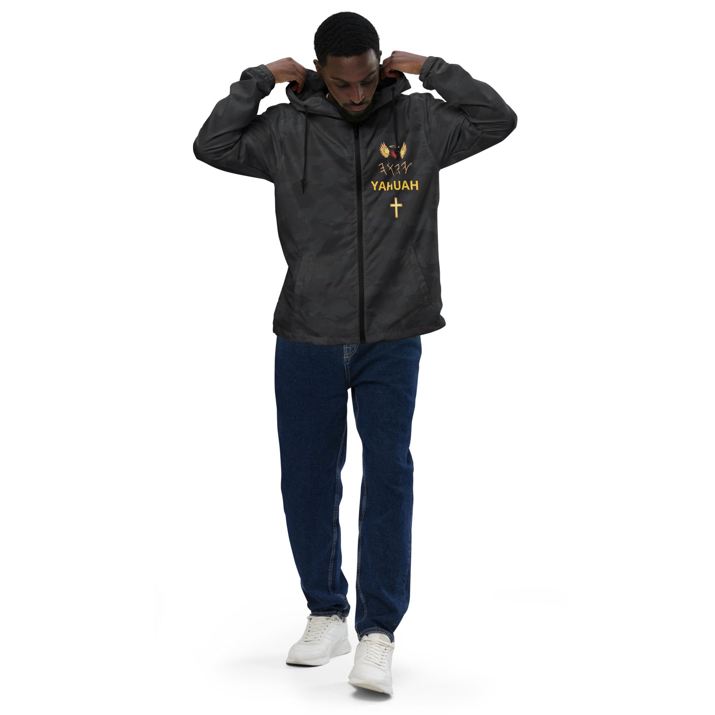YAHUAH’s Temple J Unisex lightweight zip up windbreaker