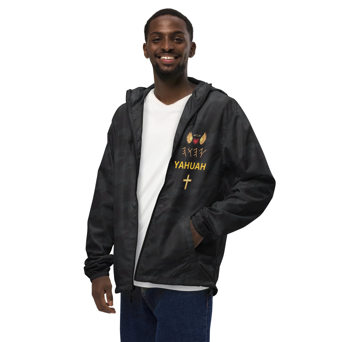YAHUAH’s Temple J Unisex lightweight zip up windbreaker