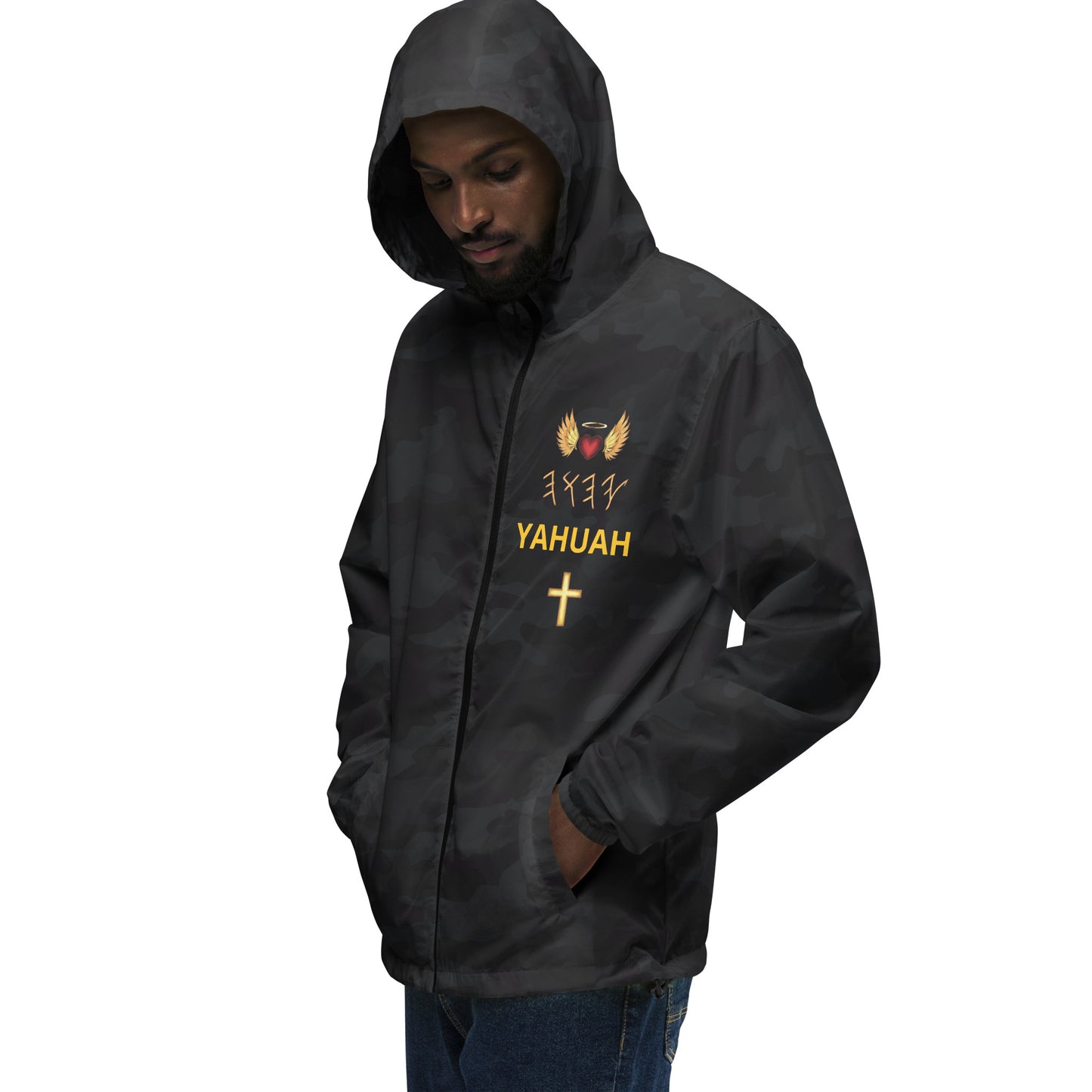 YAHUAH’s Temple J Unisex lightweight zip up windbreaker