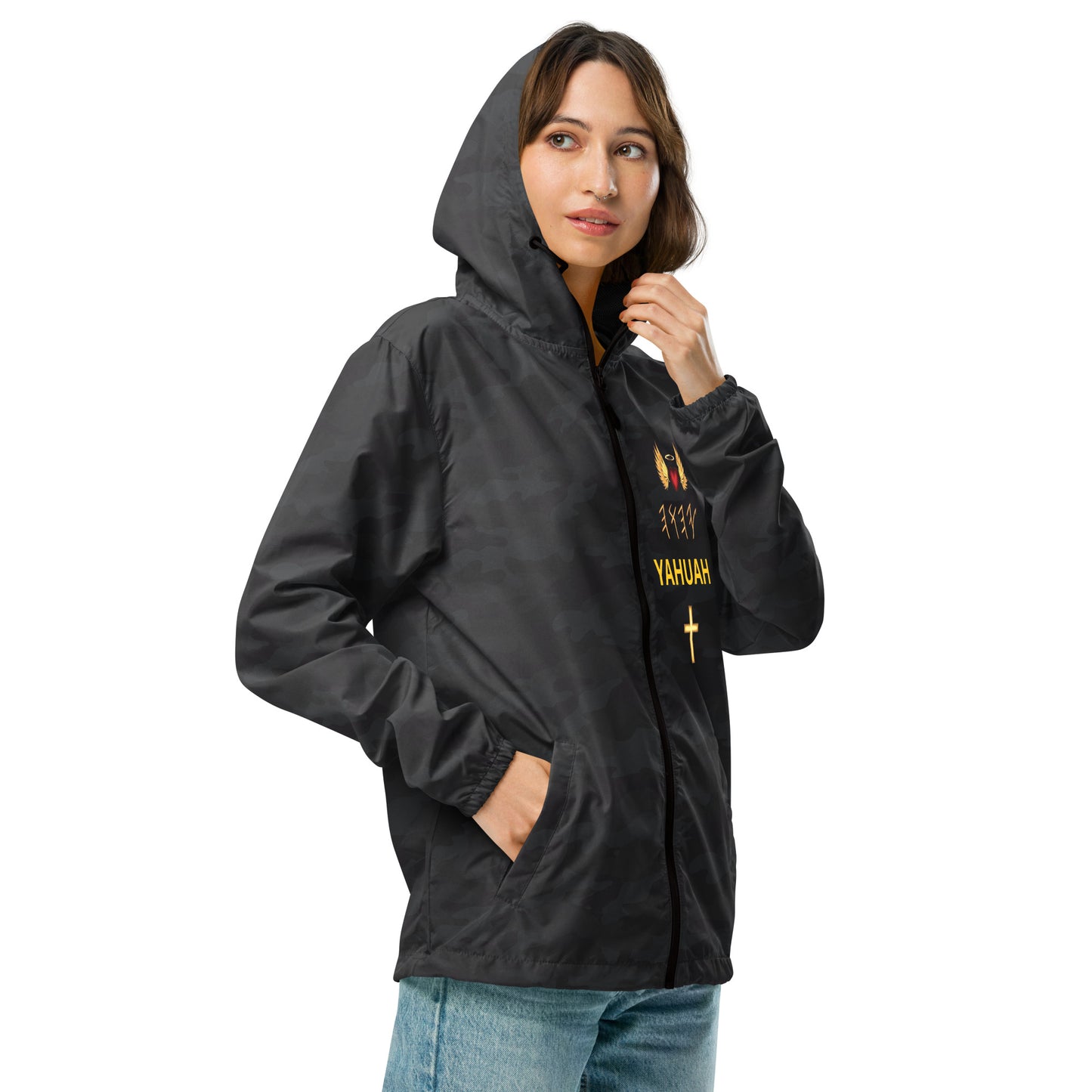 YAHUAH’s Temple J Unisex lightweight zip up windbreaker