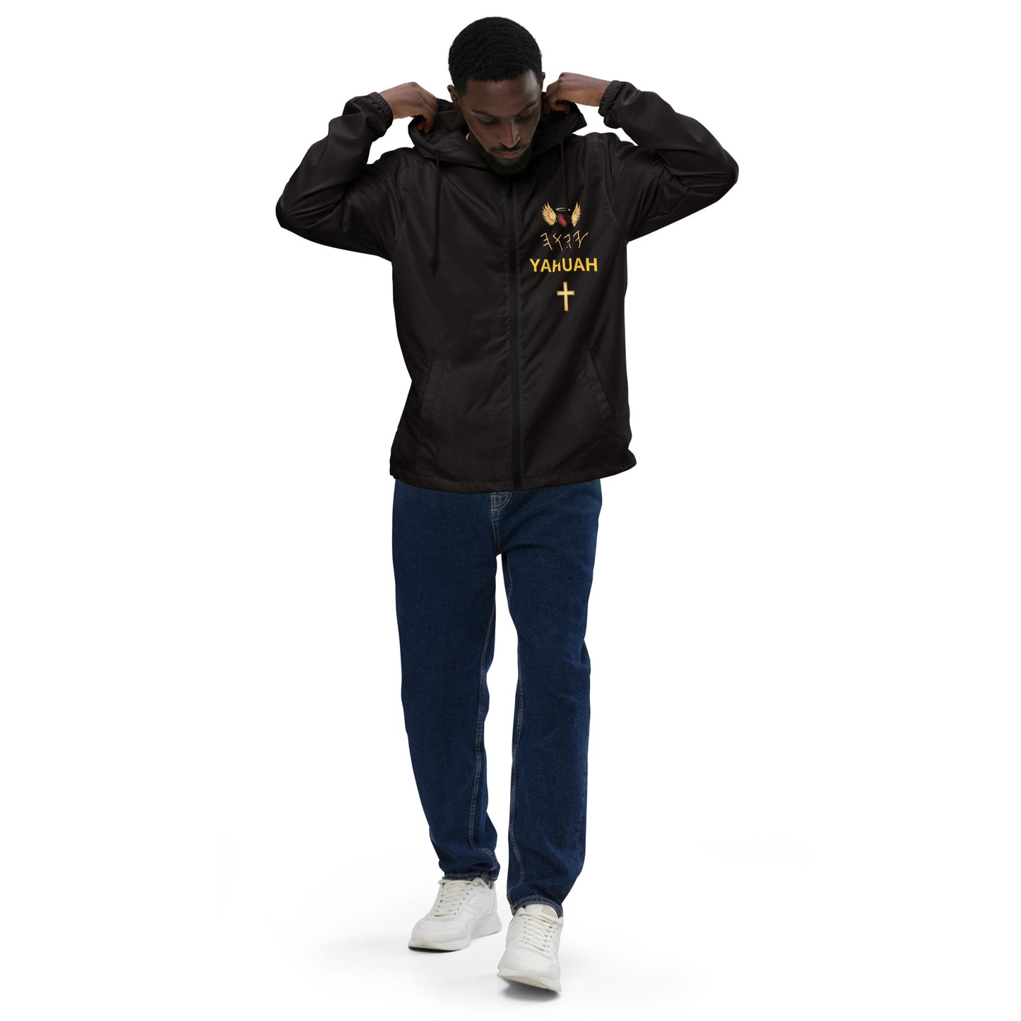YAHUAH’s Temple J Unisex lightweight zip up windbreaker