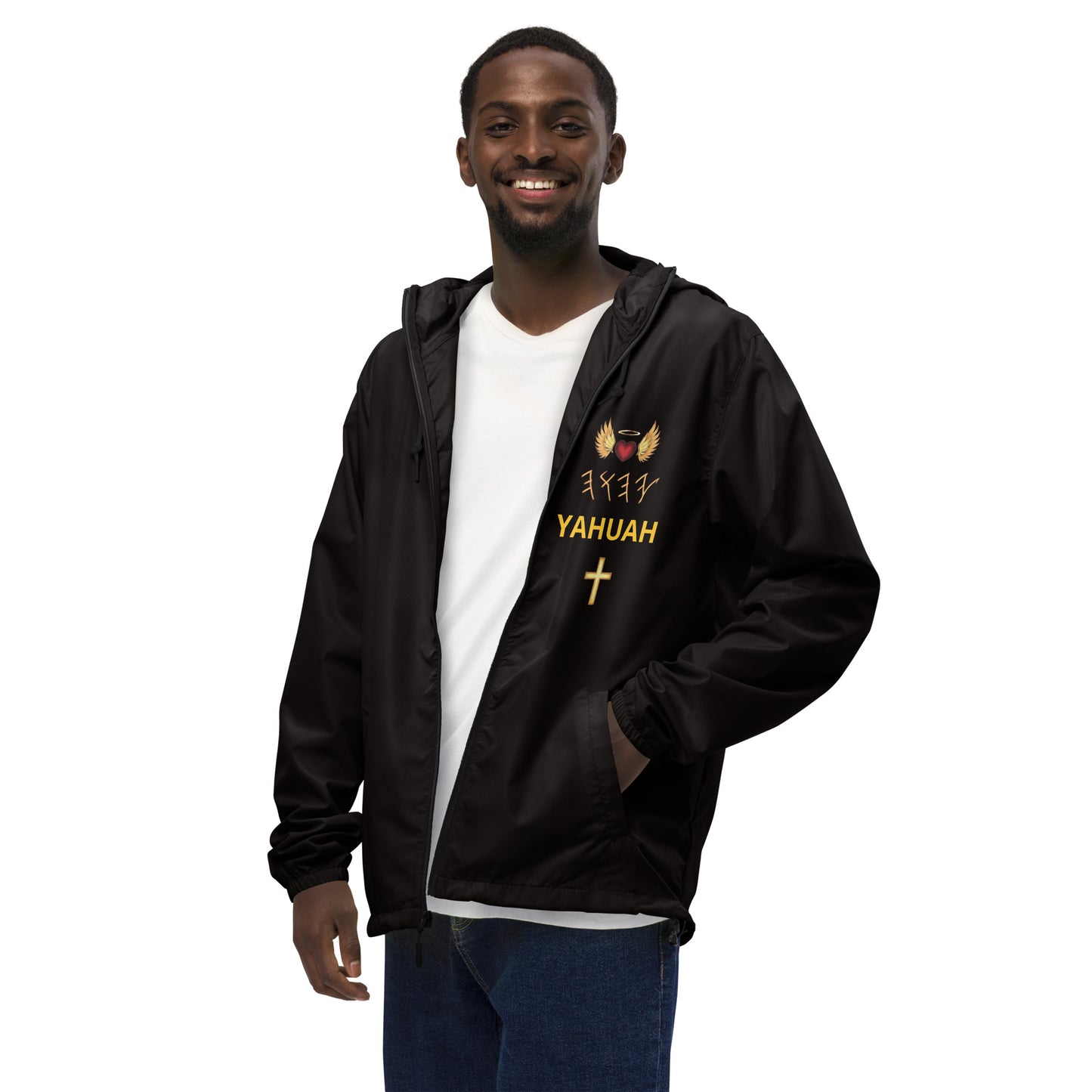 YAHUAH’s Temple J Unisex lightweight zip up windbreaker