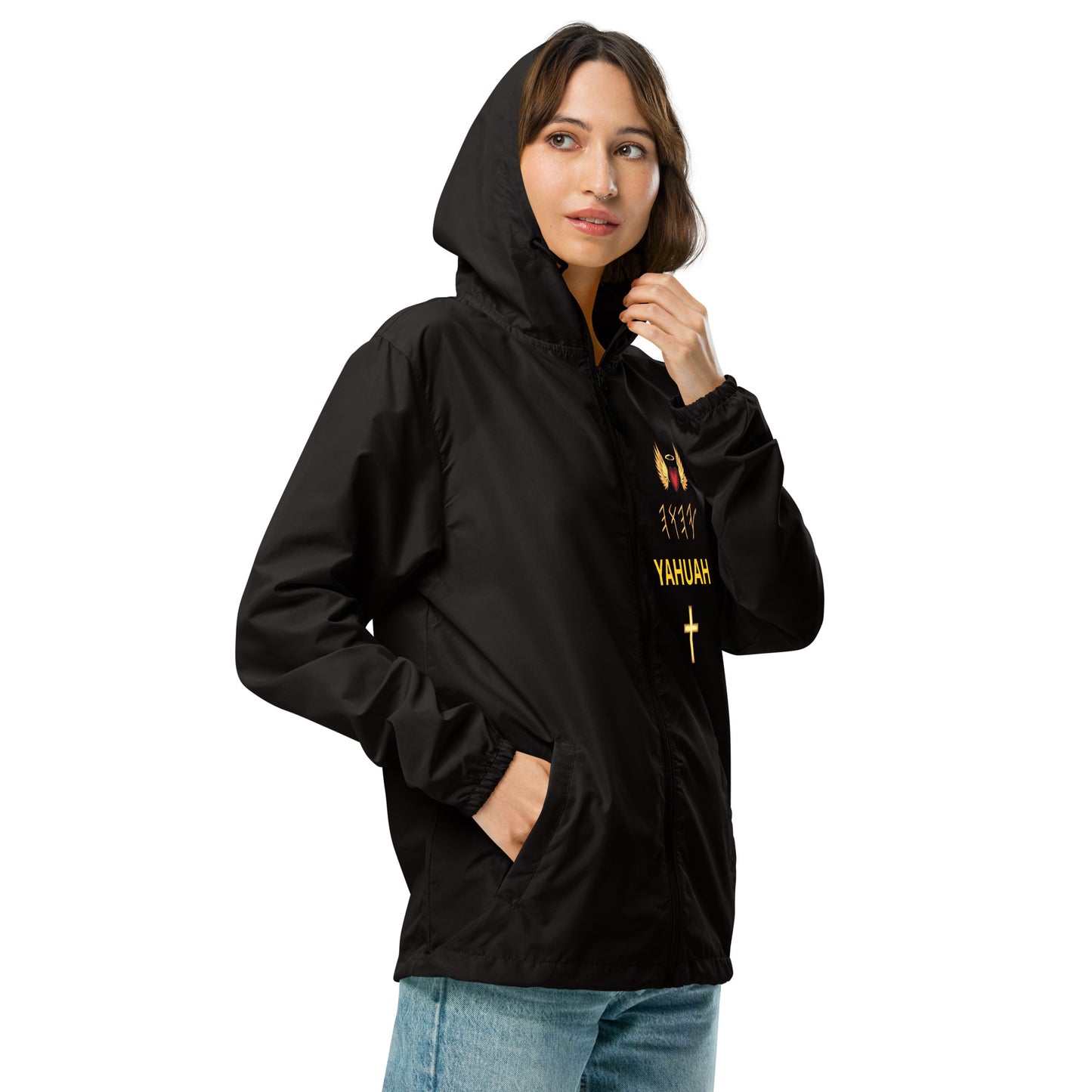 YAHUAH’s Temple J Unisex lightweight zip up windbreaker