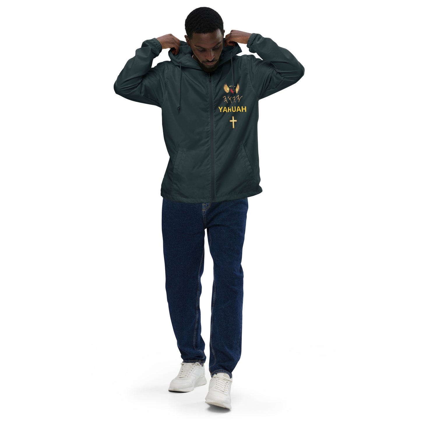 YAHUAH’s Temple J Unisex lightweight zip up windbreaker