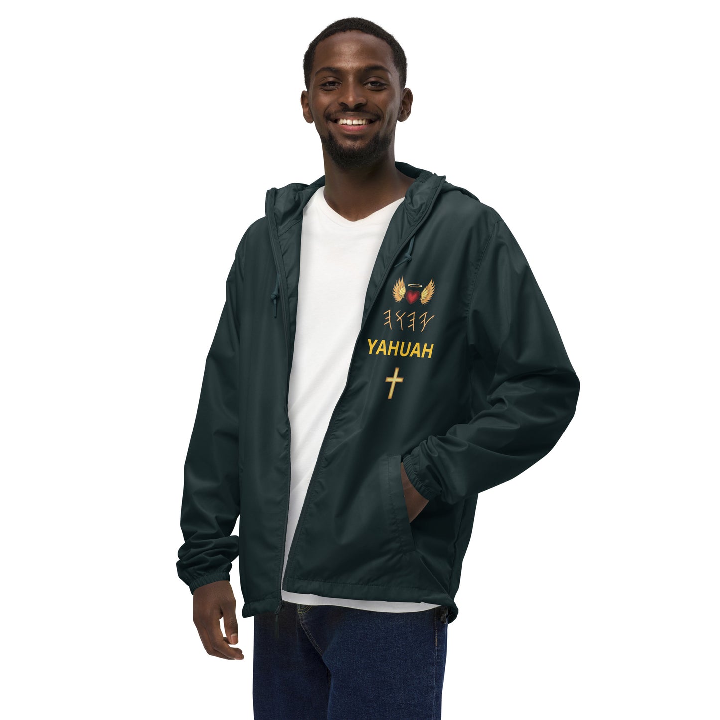 YAHUAH’s Temple J Unisex lightweight zip up windbreaker