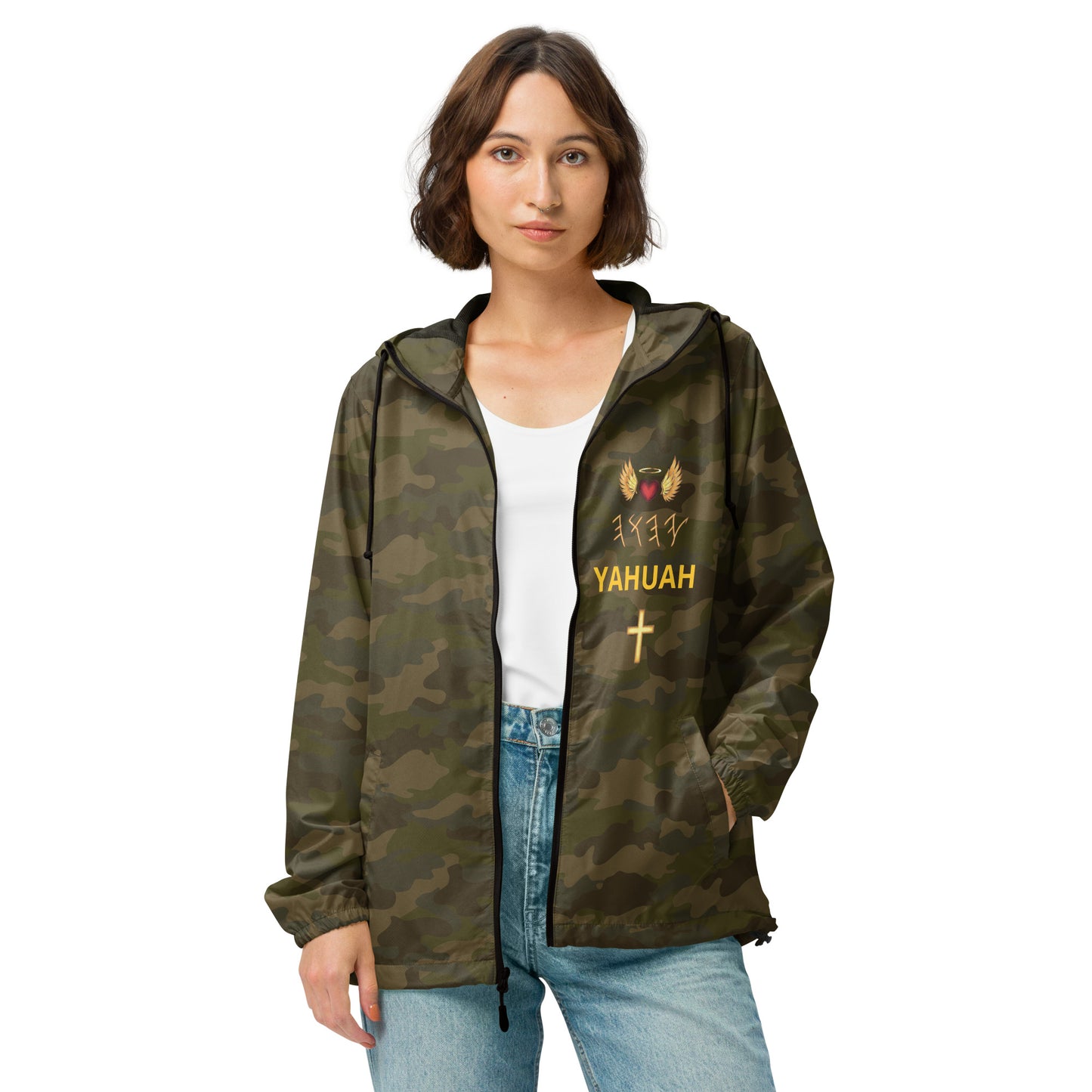 YAHUAH’s Temple J Unisex lightweight zip up windbreaker
