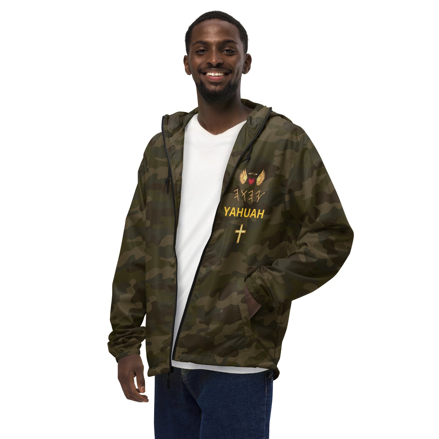 YAHUAH’s Temple J Unisex lightweight zip up windbreaker