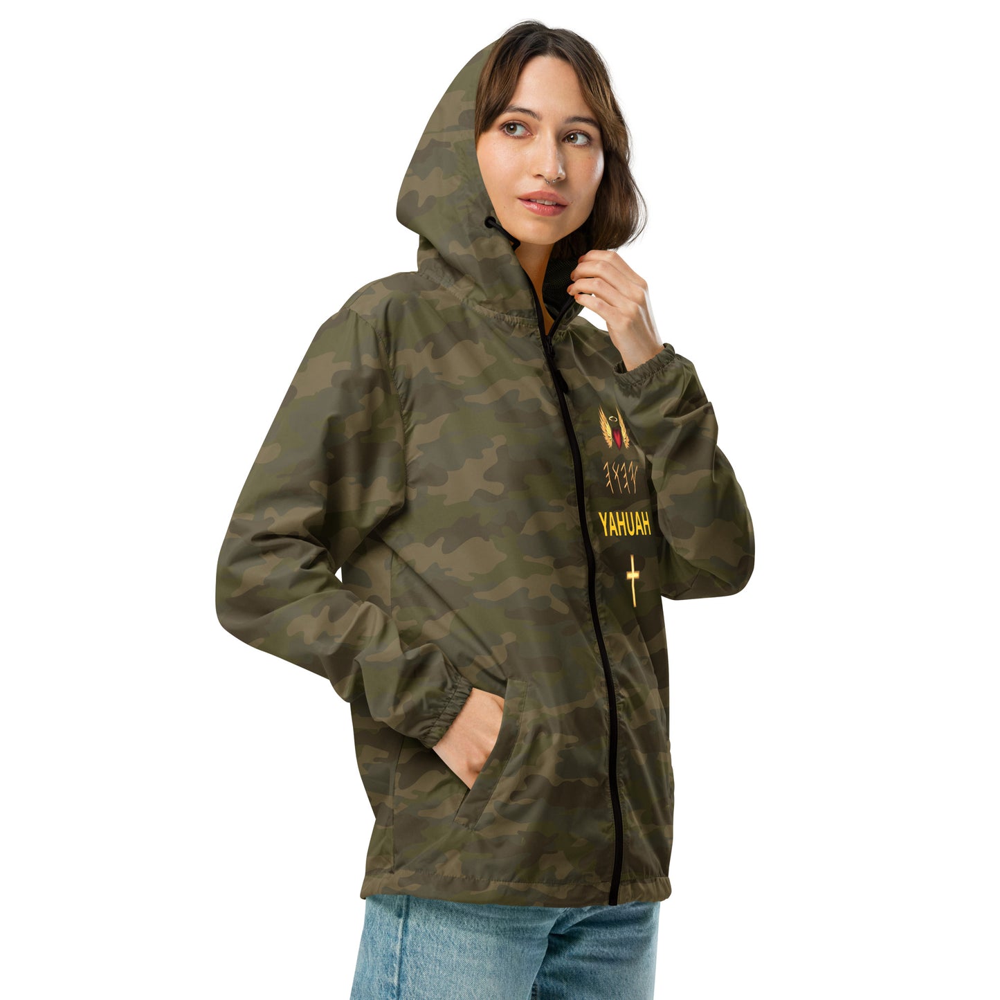 YAHUAH’s Temple J Unisex lightweight zip up windbreaker