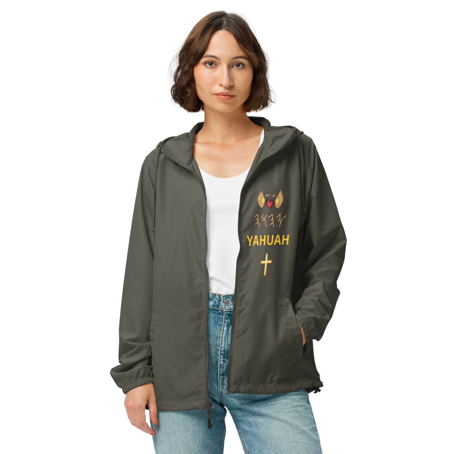 YAHUAH’s Temple J Unisex lightweight zip up windbreaker