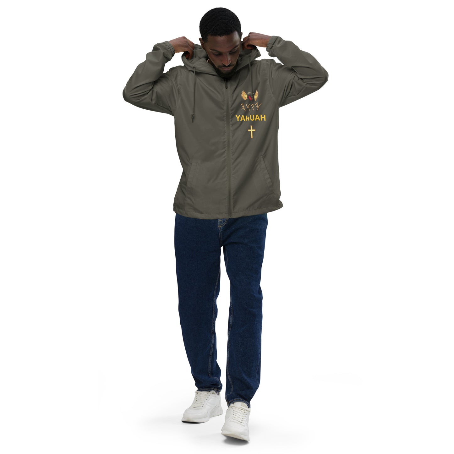 YAHUAH’s Temple J Unisex lightweight zip up windbreaker