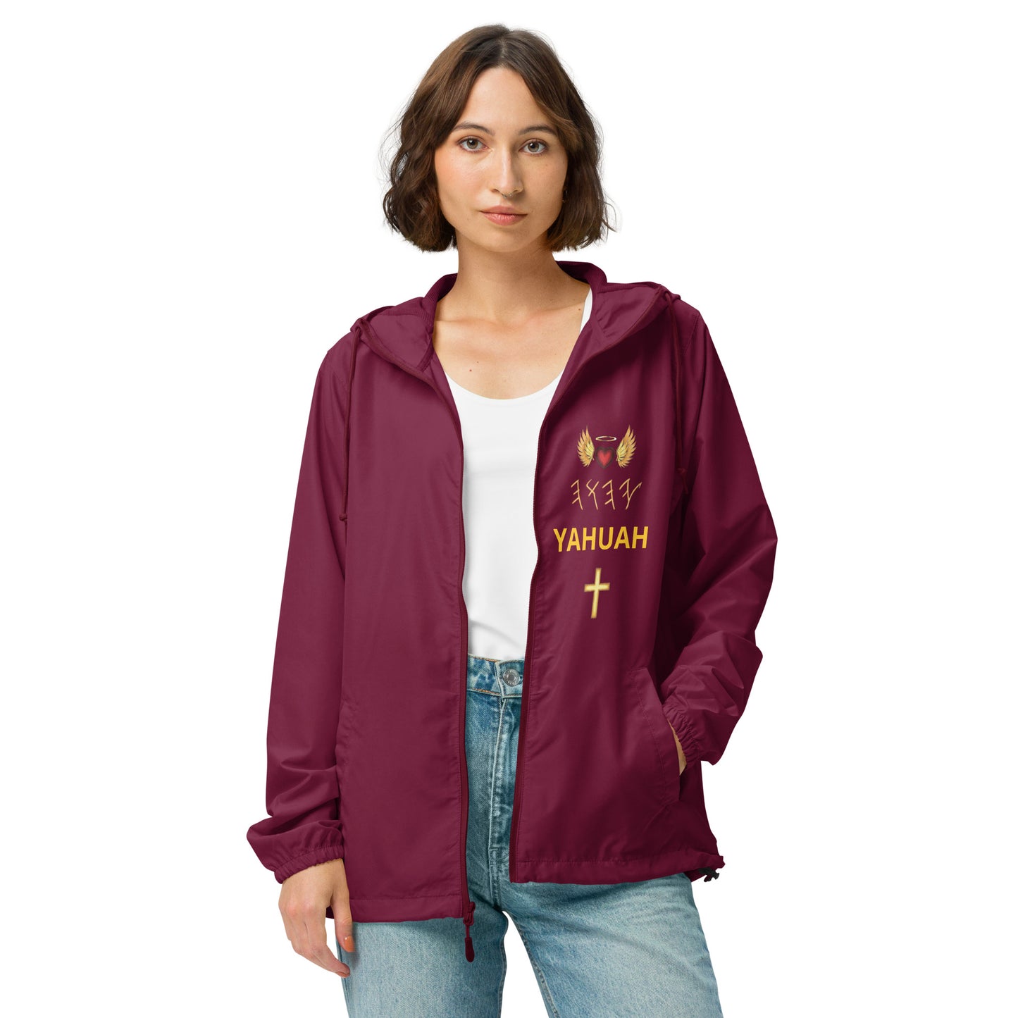 YAHUAH’s Temple J Unisex lightweight zip up windbreaker