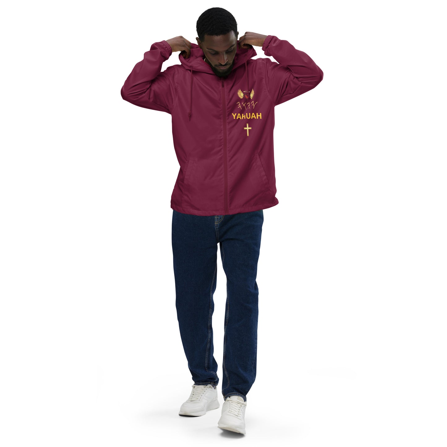 YAHUAH’s Temple J Unisex lightweight zip up windbreaker