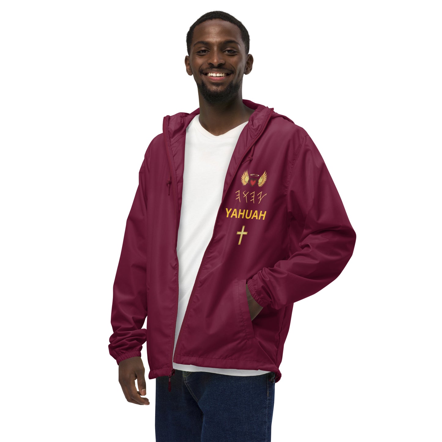 YAHUAH’s Temple J Unisex lightweight zip up windbreaker