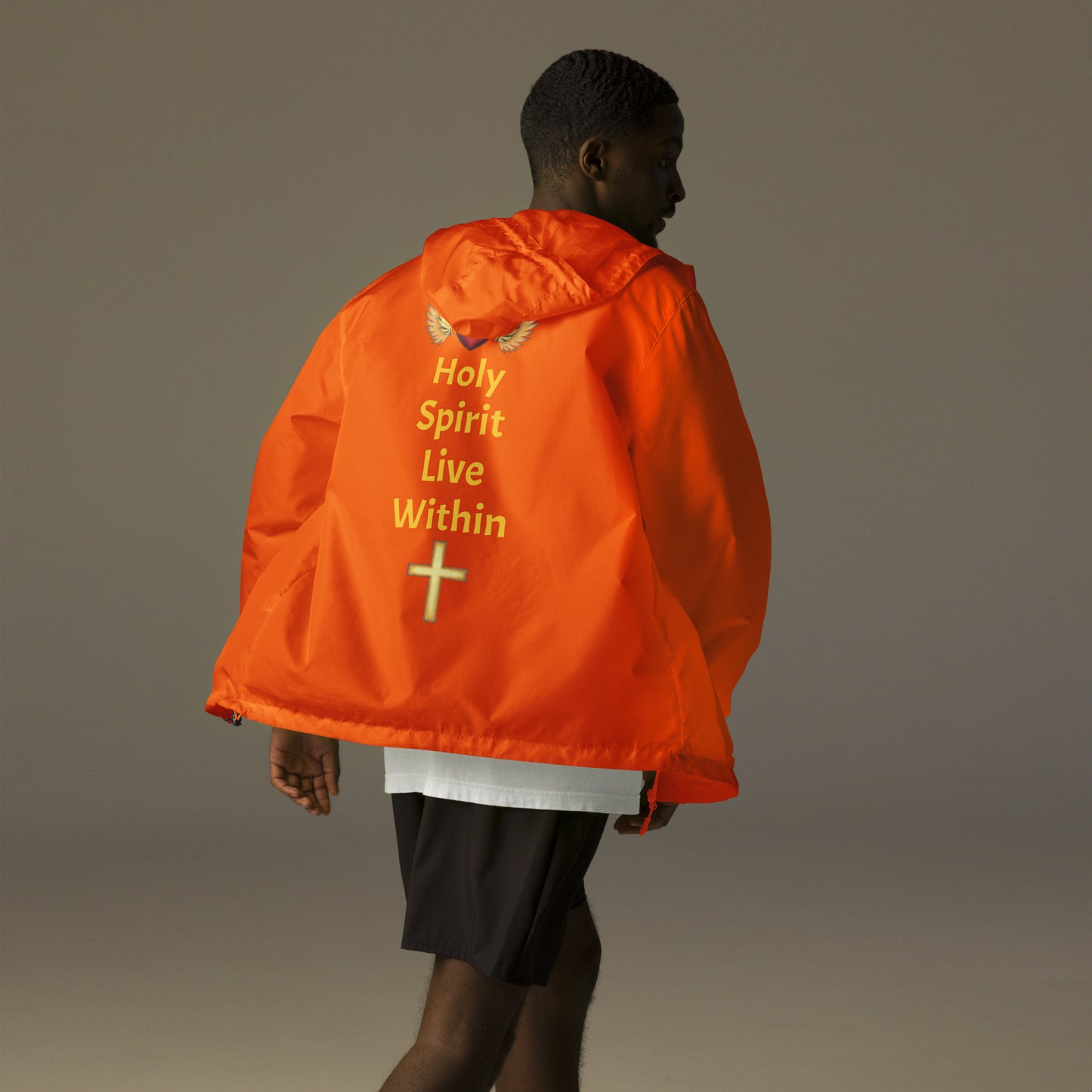 YAHUAH’s Temple J Unisex lightweight zip up windbreaker