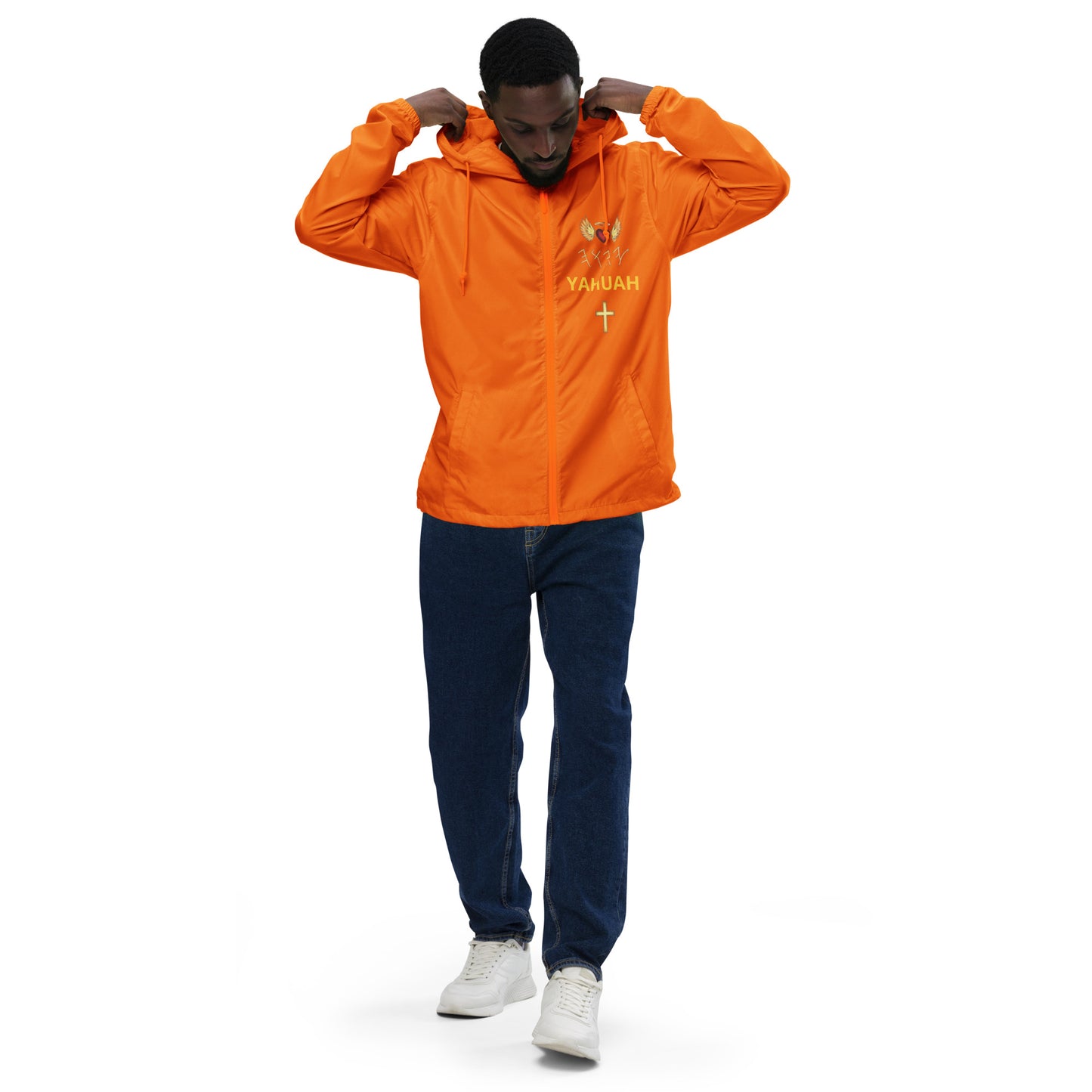 YAHUAH’s Temple J Unisex lightweight zip up windbreaker