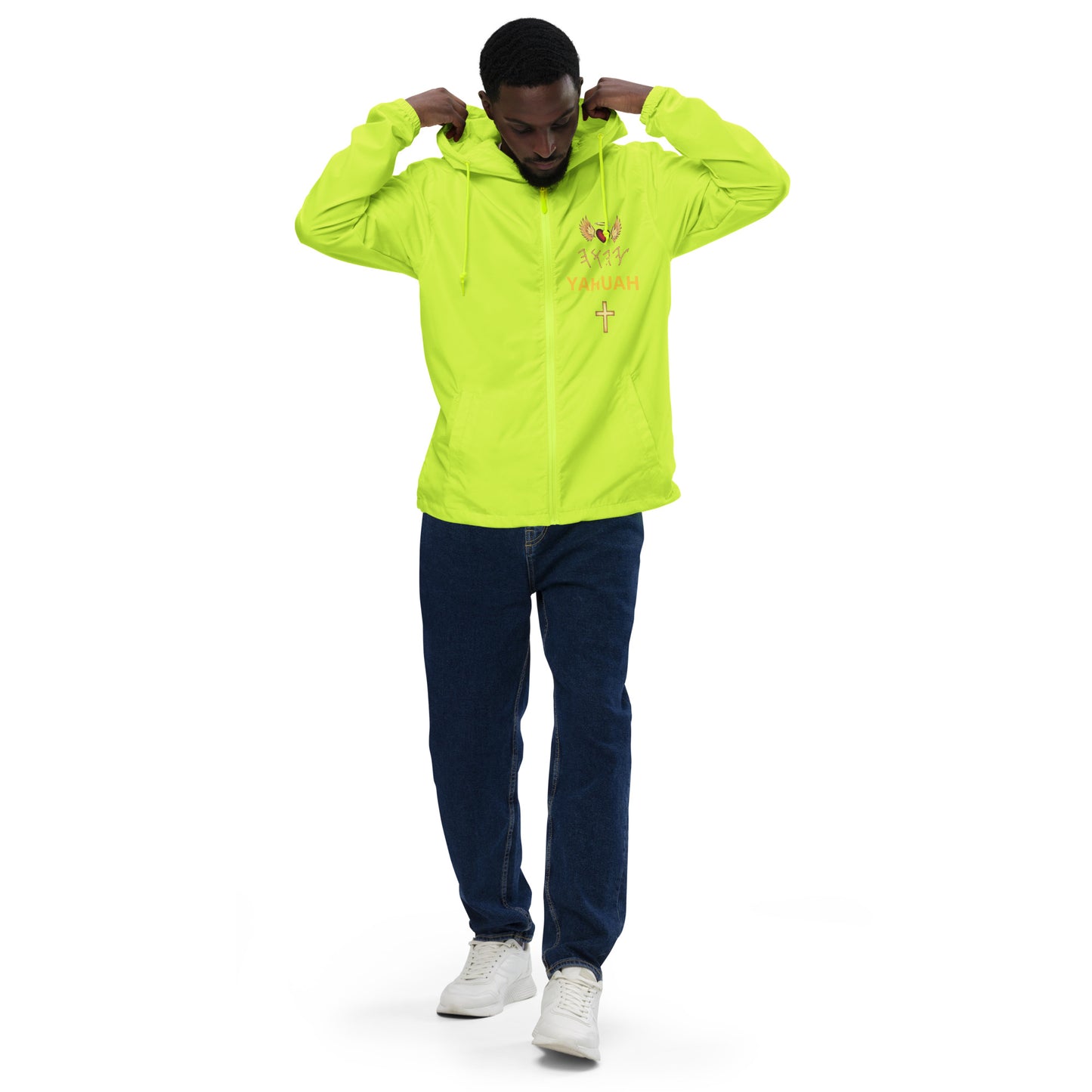 YAHUAH’s Temple J Unisex lightweight zip up windbreaker