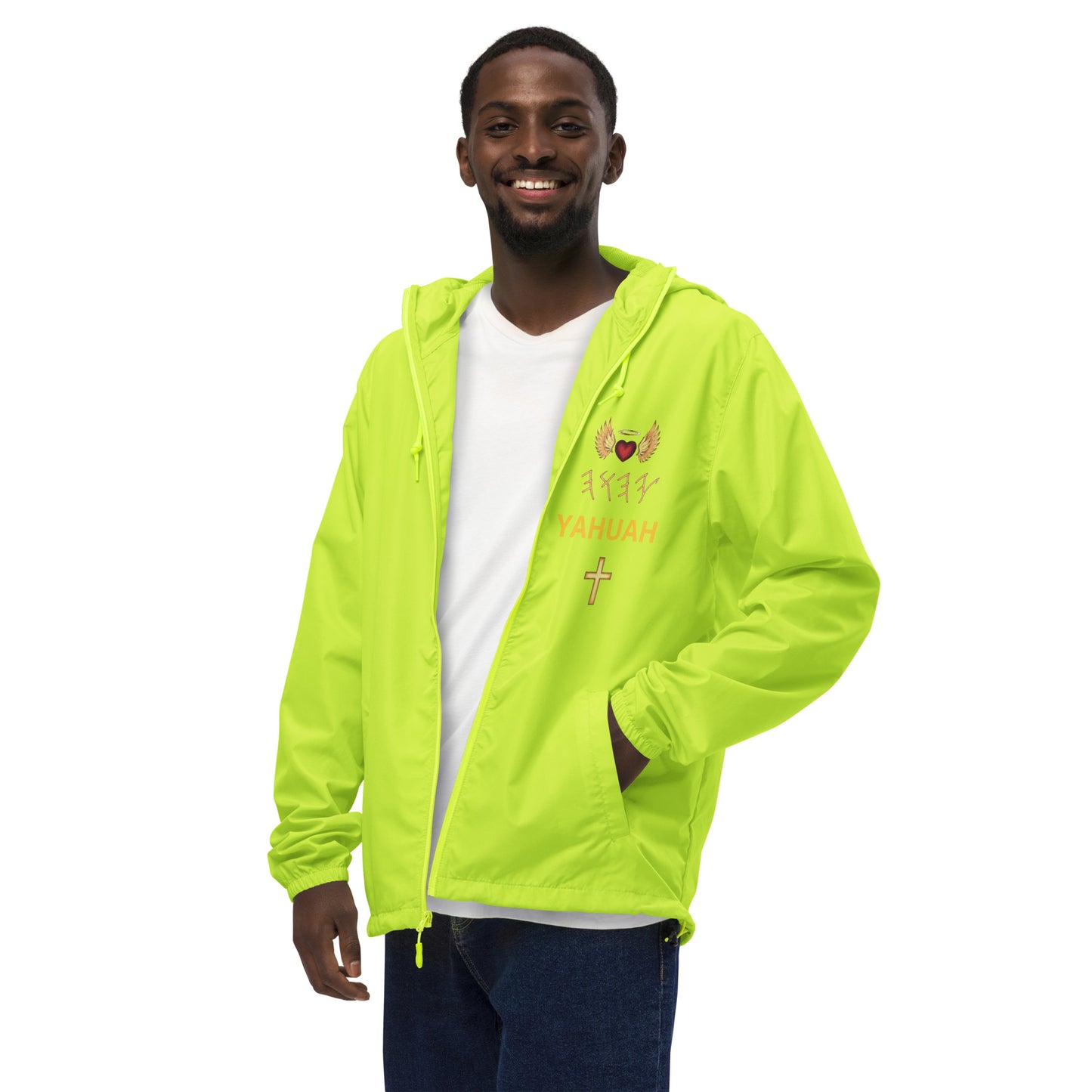 YAHUAH’s Temple J Unisex lightweight zip up windbreaker