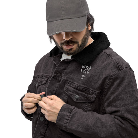 YAHUAH’s Temple J Unisex denim sherpa jacket