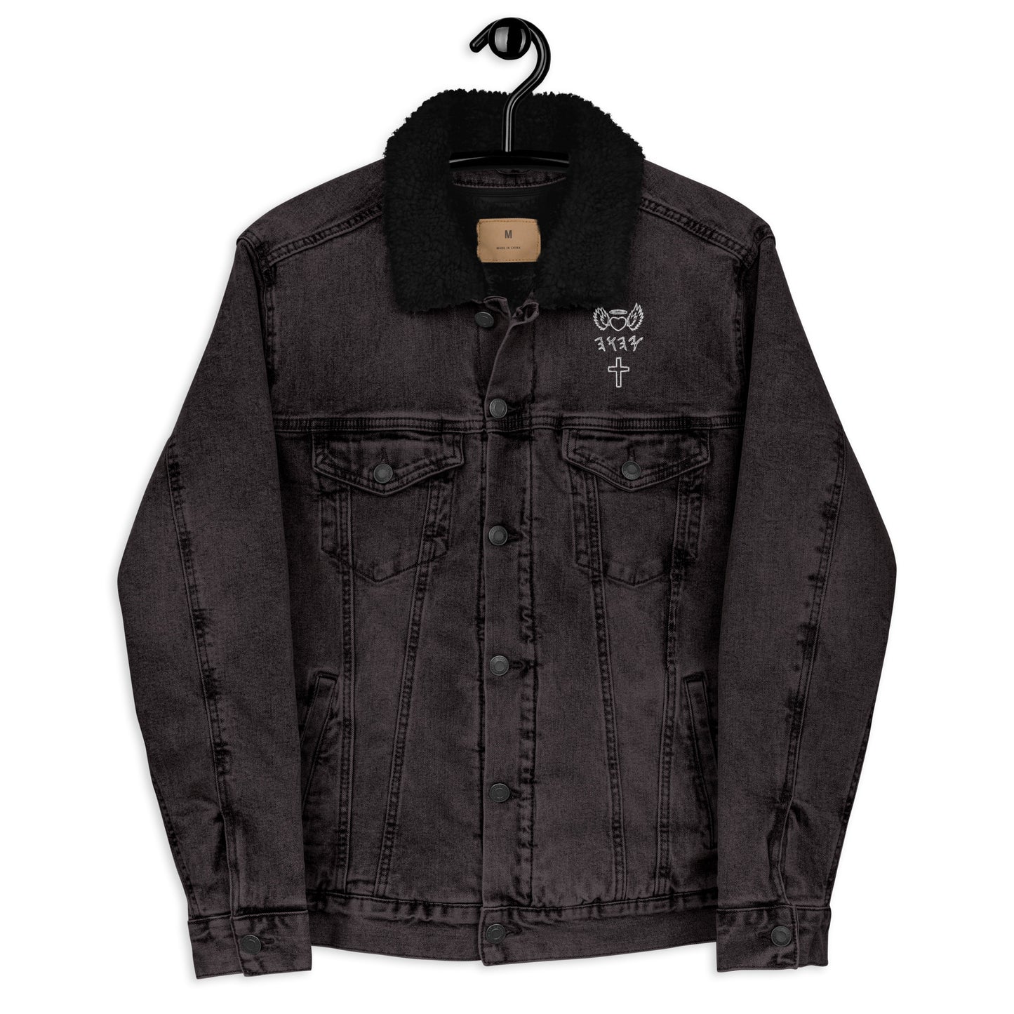 YAHUAH’s Temple J Unisex denim sherpa jacket