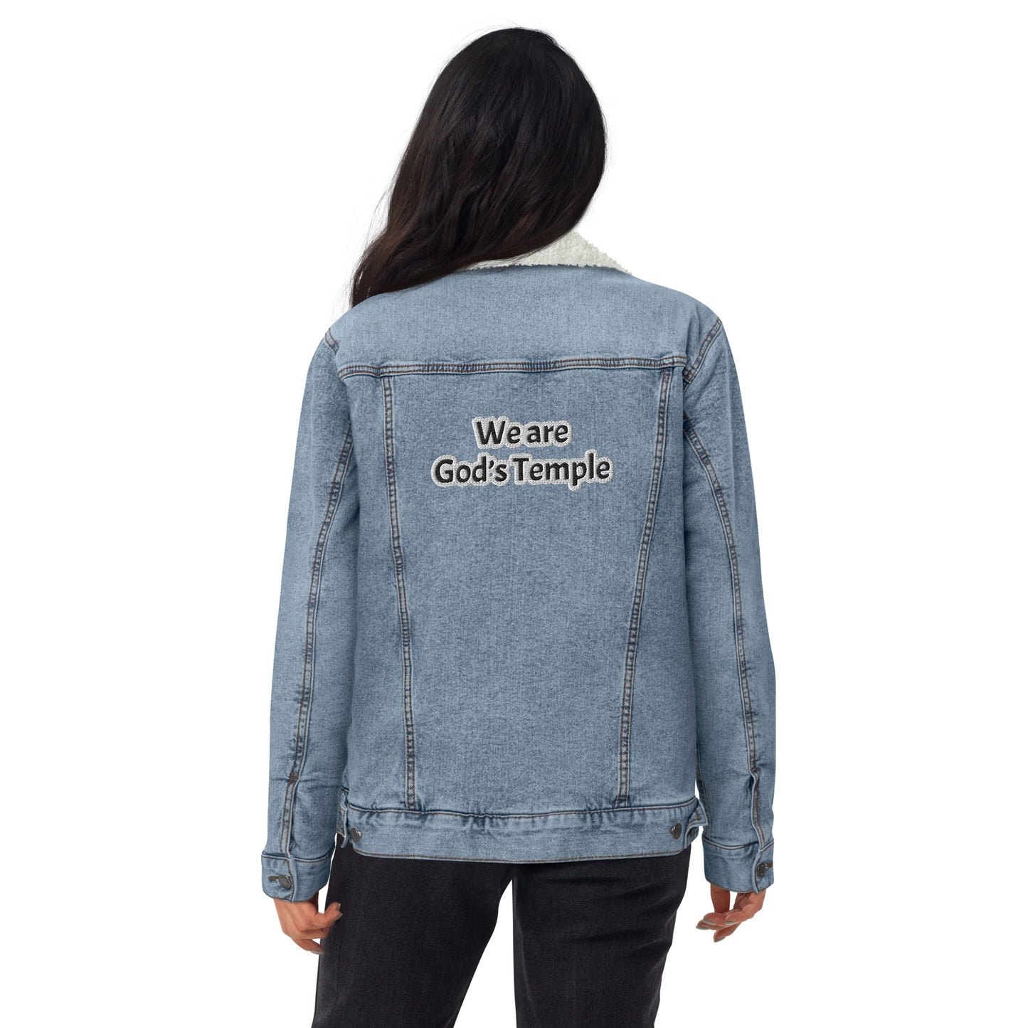 YAHUAH’s Temple J Unisex denim sherpa jacket
