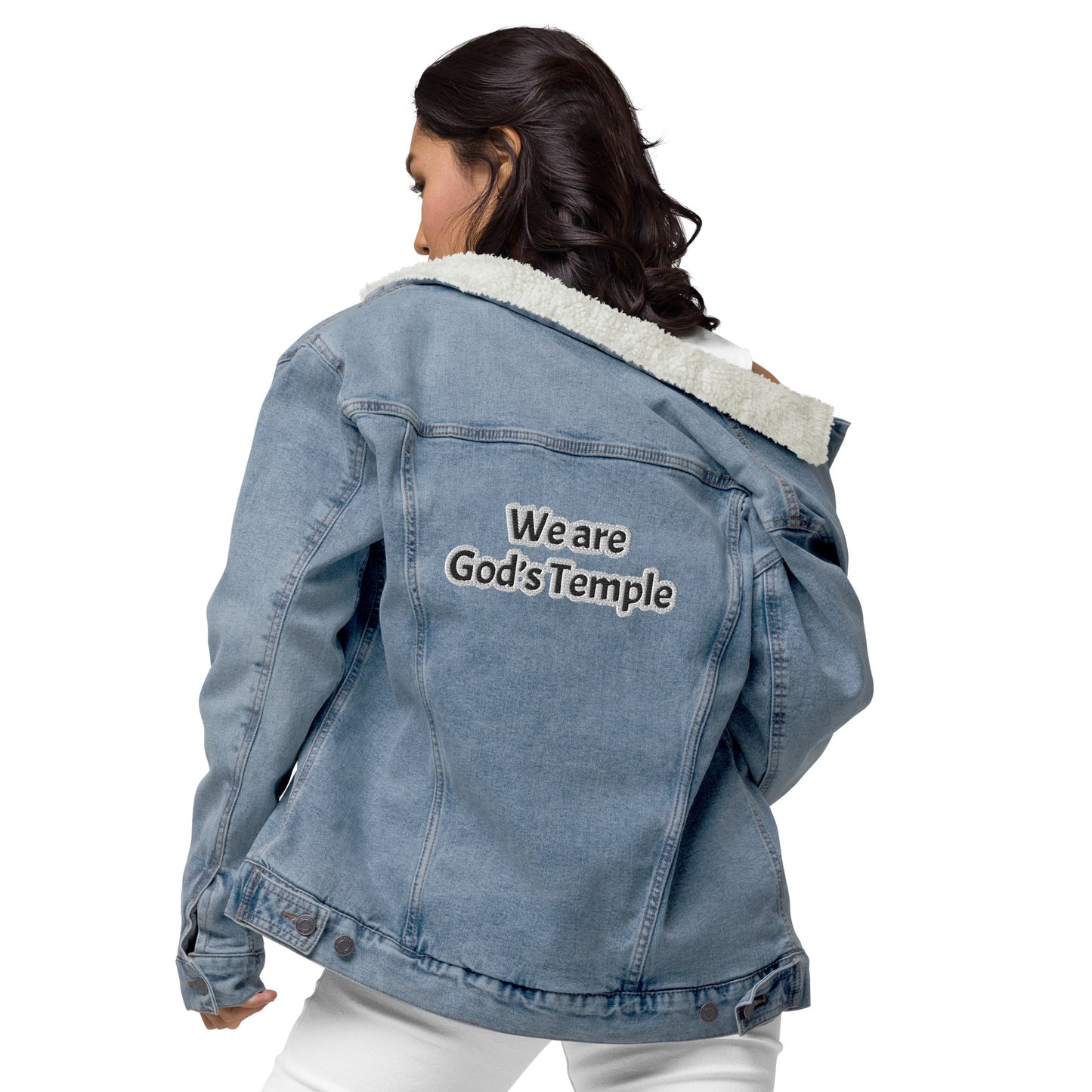 YAHUAH’s Temple J Unisex denim sherpa jacket