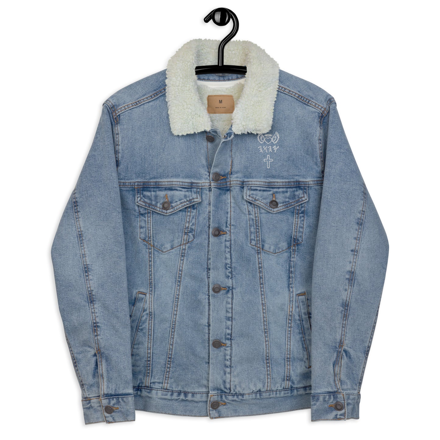 YAHUAH’s Temple J Unisex denim sherpa jacket