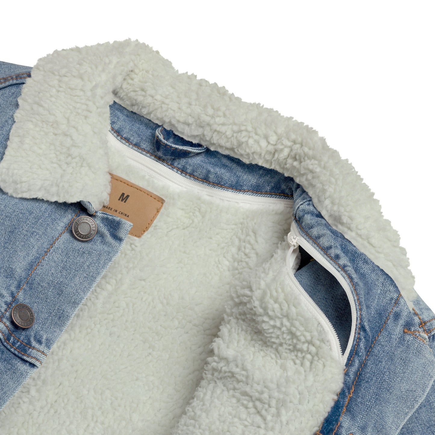 YAHUAH’s Temple J Unisex denim sherpa jacket