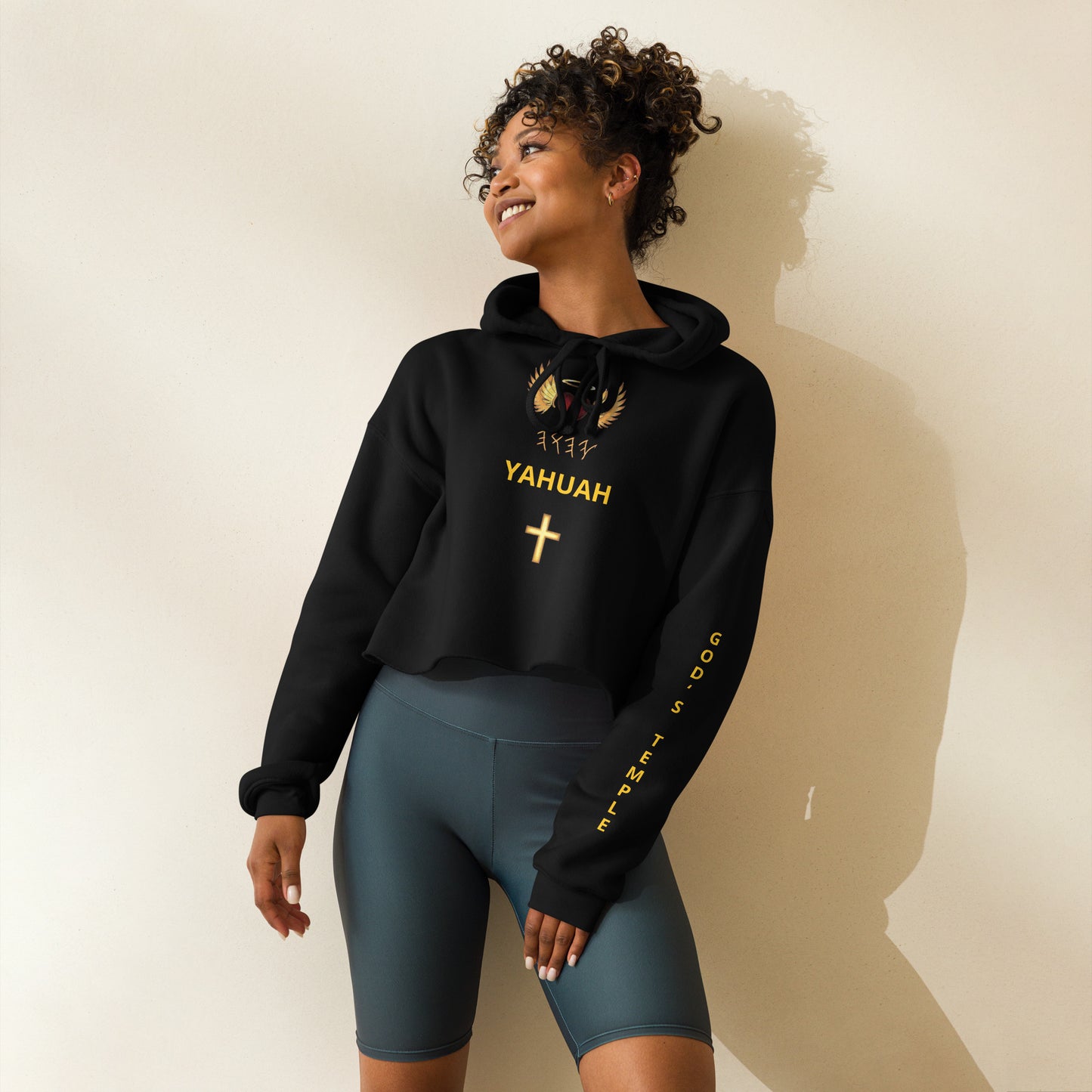 YAHUAH’s Temple J Women Crop Hoodie
