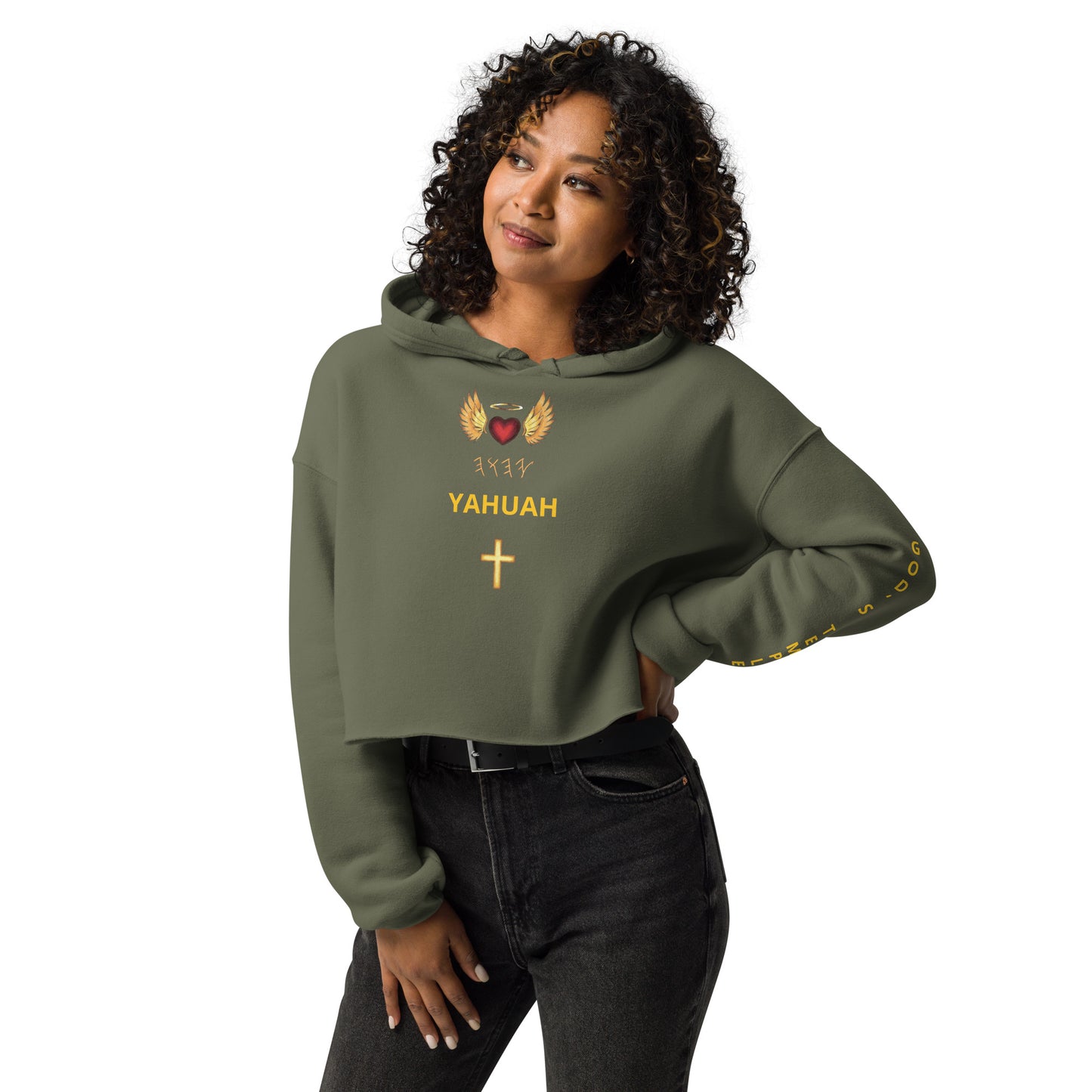 YAHUAH’s Temple J Women Crop Hoodie