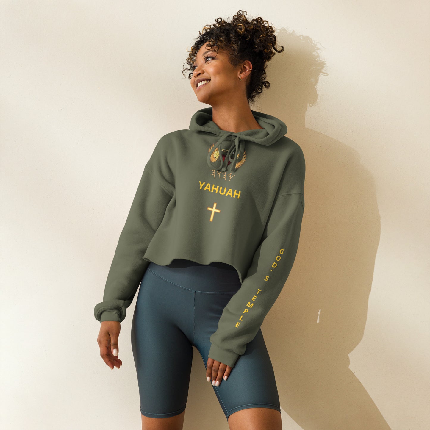 YAHUAH’s Temple J Women Crop Hoodie