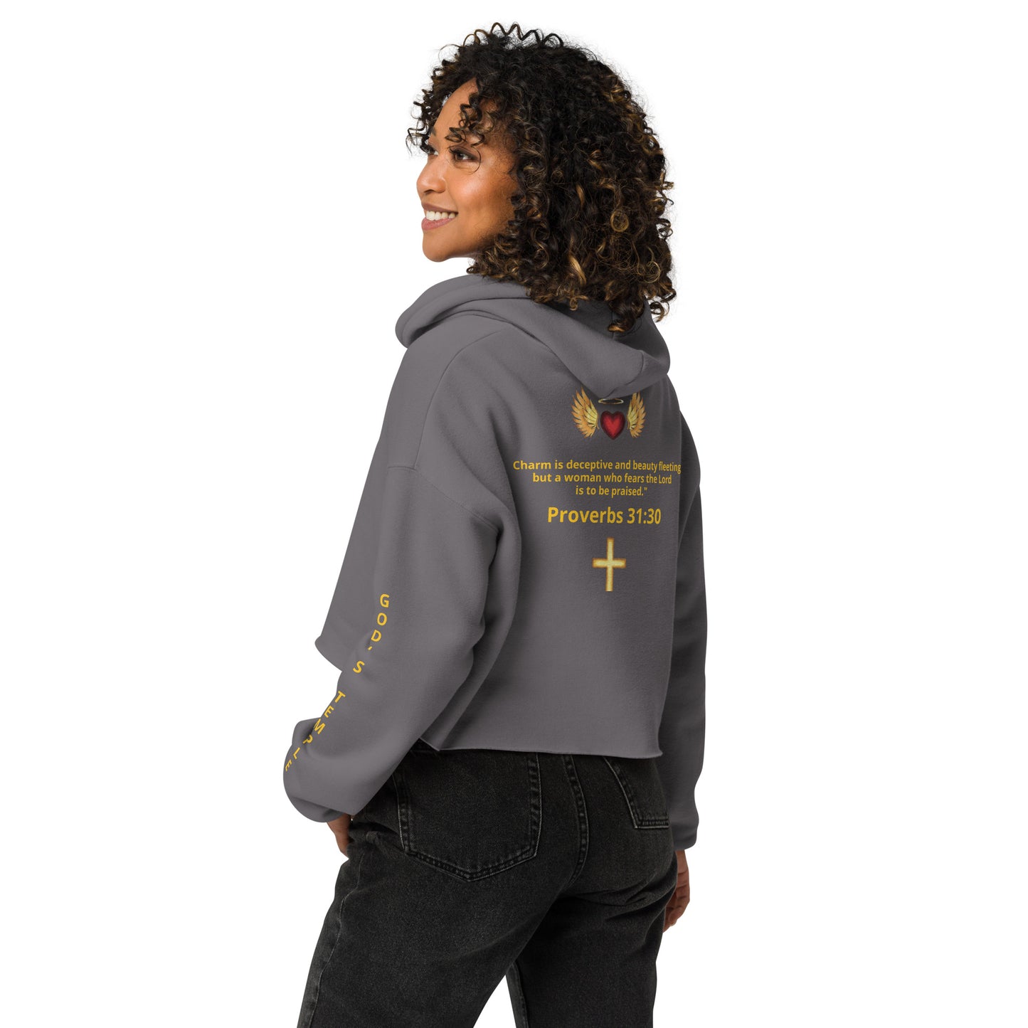 YAHUAH’s Temple J Women Crop Hoodie