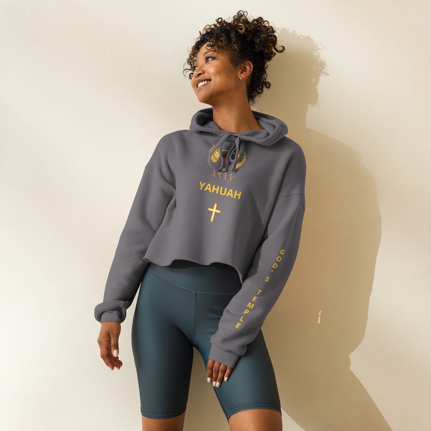 YAHUAH’s Temple J Women Crop Hoodie
